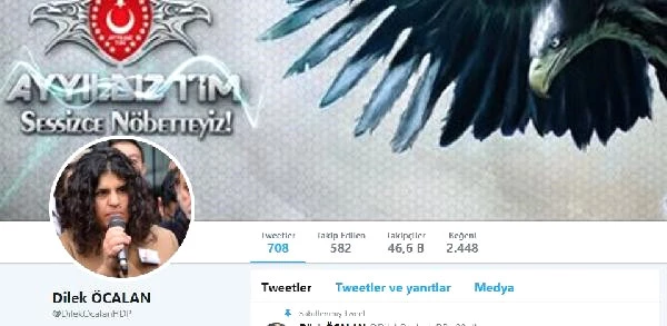 HDP Milletvekili Dilek Öcalan'ın <a class='keyword-sd' href='/twitter/' title='Twitter'>Twitter</a> Hesabı Hacklendi