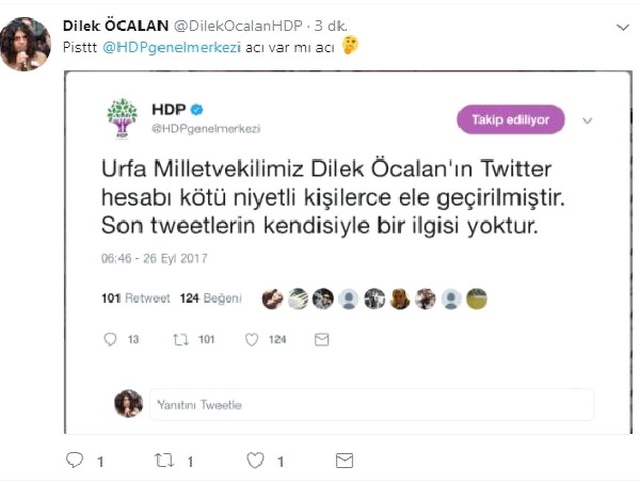 HDP Milletvekili Dilek Öcalan'ın Twitter Hesabı Hacklendi