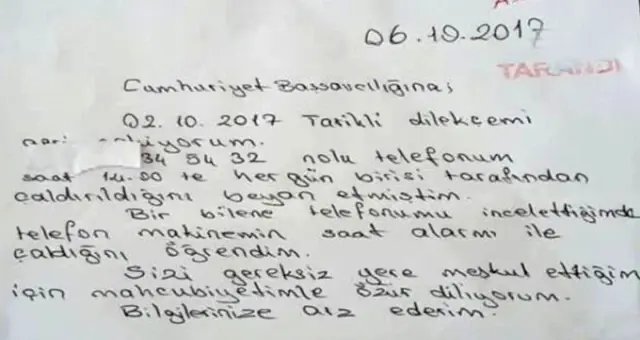 Savcılığa Şikayete Giden Vatandaş, Hatasını Anlayınca Dilekçeyle Özür Diledi