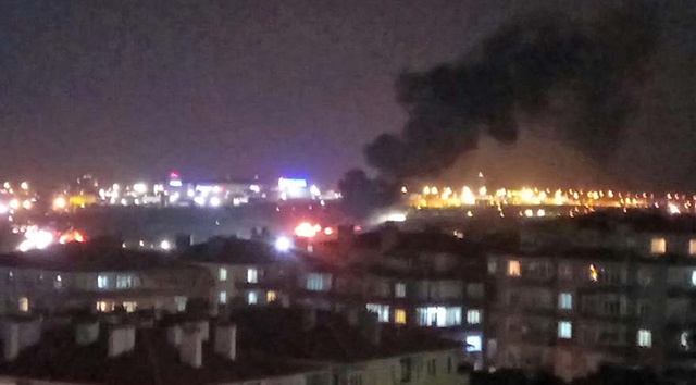 Atatürk Havalimanında Pistten Çıkarak Alev Alan Özel Jet Kamerada
