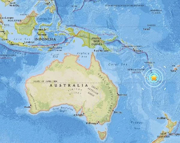 Pasifik Ülkesi Yeni Kaledonya'da 7,0 Büyüklüğünde Deprem