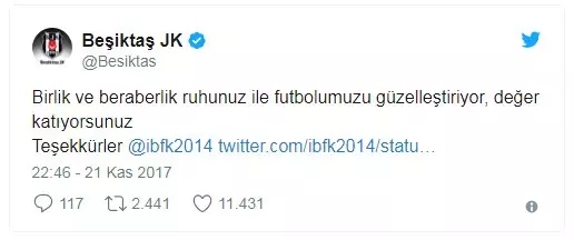 Medipol Başakşehir Kutladı, Beşiktaş Teşekkür Etti!