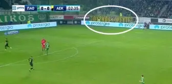 Panathinaikos Taraftarları, AEK İçin 'Sahte Türkler' Pankartı Hazırladı