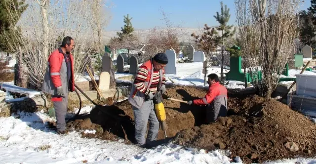 Dondurucu Soğukların Etkili Olduğu Erzurum'da 600 Mezar Kazıldı