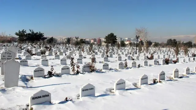 Dondurucu Soğukların Etkili Olduğu Erzurum'da 600 Mezar Kazıldı