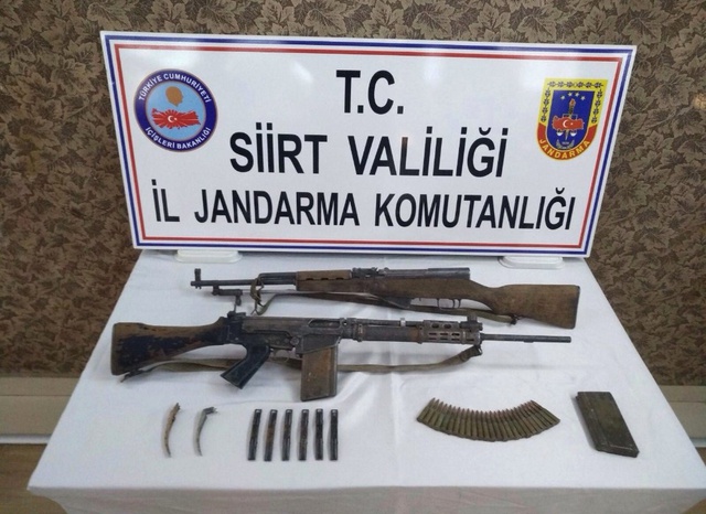 Siirt'te Rusya ve Belçika Menşeli Silahlar Ele Geçirildi