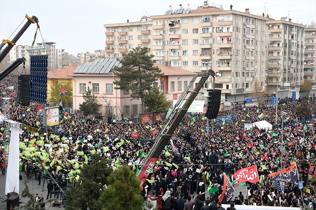 On Binlerce Diyarbakırlı, Trump'ın Kudüs Kararını Protesto Etti