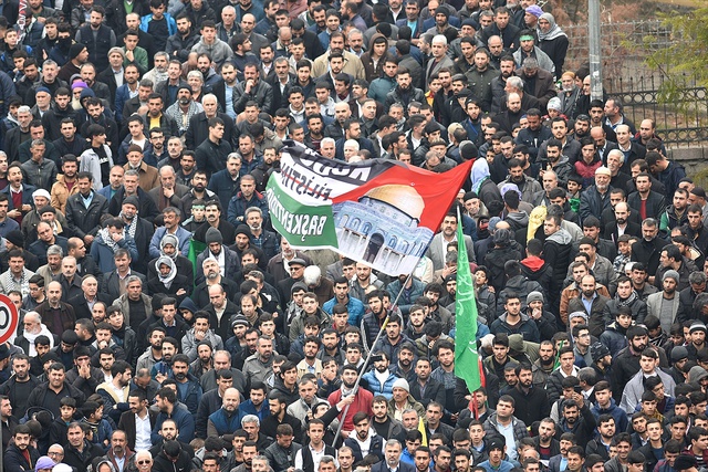 On Binlerce Diyarbakırlı, Trump'ın Kudüs Kararını Protesto Etti