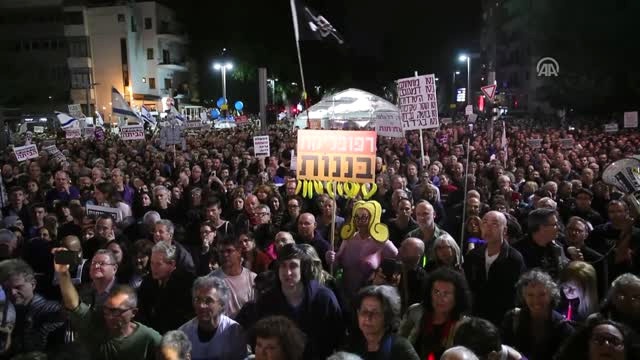 Netanyahu'ya Yolsuzluk Protestosu