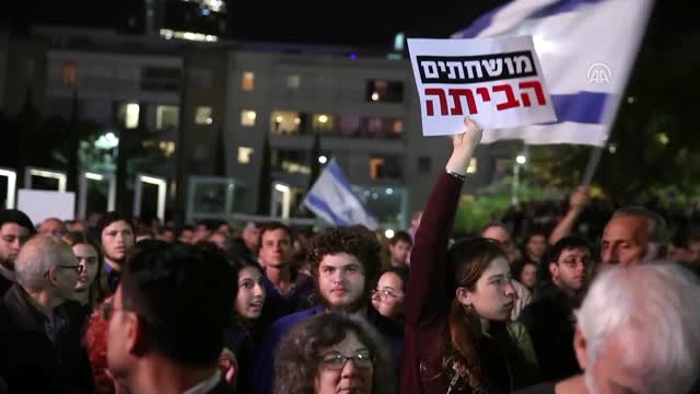 Netanyahu'ya Yolsuzluk Protestosu