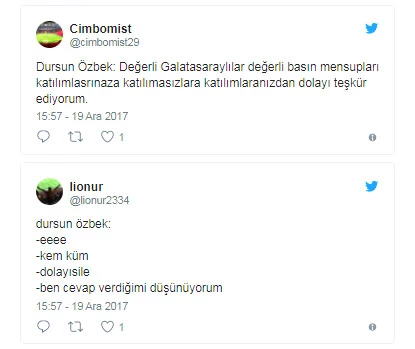Dursun Özbek'in Basın Toplantısına Sosyal Medyada Tepki