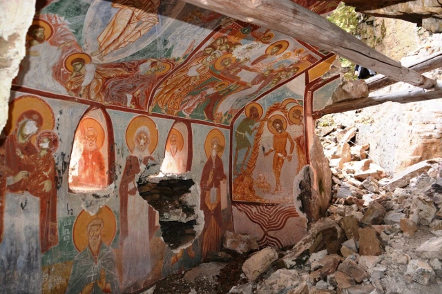 Sümela Manastırı'ndaki Restorasyon Çalışmasında Bulunan Şapel İlk Kez Görüntülendi