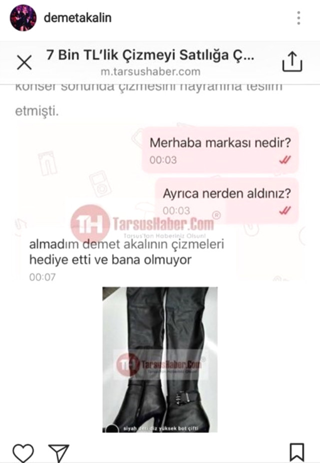 Demet Akalın, Hayranına Hediye Ettiği Çizmenin Satışa Çıkarıldığını Görünce Çıldırdı