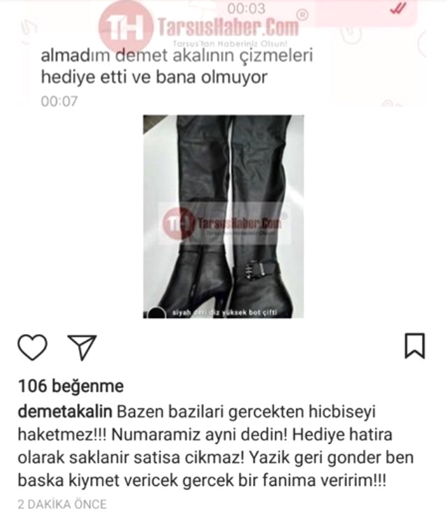 Demet Akalın, Hayranına Hediye Ettiği Çizmenin Satışa Çıkarıldığını Görünce Çıldırdı