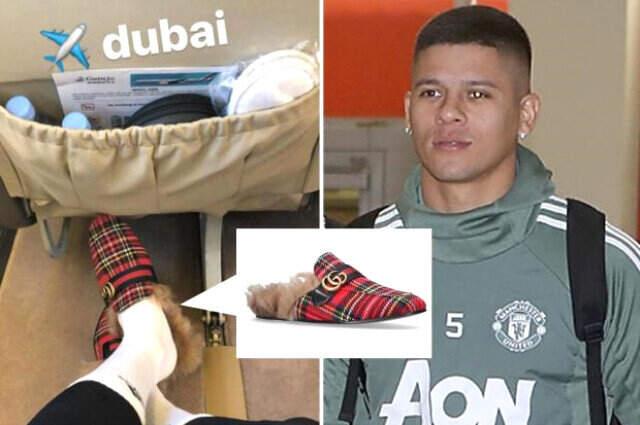 Manchester Unitedlı Rojo, 3 Bin 500 Liralık Terliklerle Uçağa Bindi
