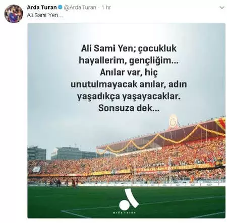 Arda Turan'dan Ali Sami Yen Paylaşımı