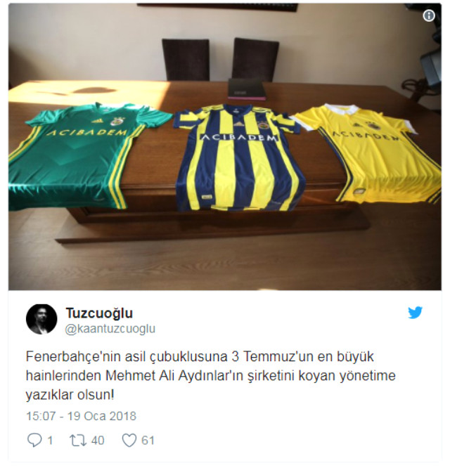 Fenerbahçe Taraftarından Aziz Yıldırım'a Mehmet Ali Aydınlar Tepkisi