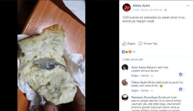 Bakkaldan Alınan Ekmekten <a class='keyword-sd' href='/cay/' title='Çay'>Çay</a> Kaşığı Çıktı!