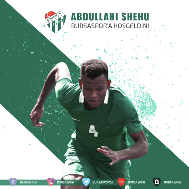 Bursaspor, Nijeryalı Abdullahi Shehu'yu Transfer Etti