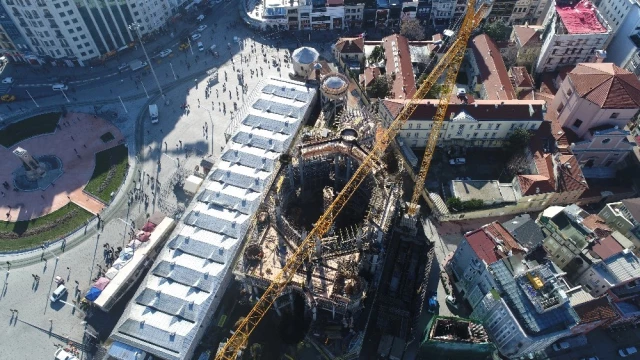 Taksim Camii İnşaatında Çalışmalar Hızla Devam Ediyor