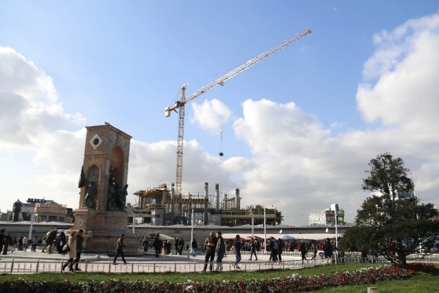 Taksim Camii İnşaatında Çalışmalar Hızla Devam Ediyor