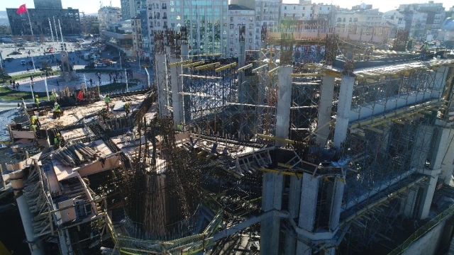 Taksim Camii İnşaatında Çalışmalar Hızla Devam Ediyor