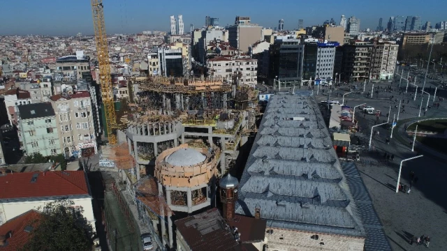 Taksim Camii İnşaatında Çalışmalar Hızla Devam Ediyor