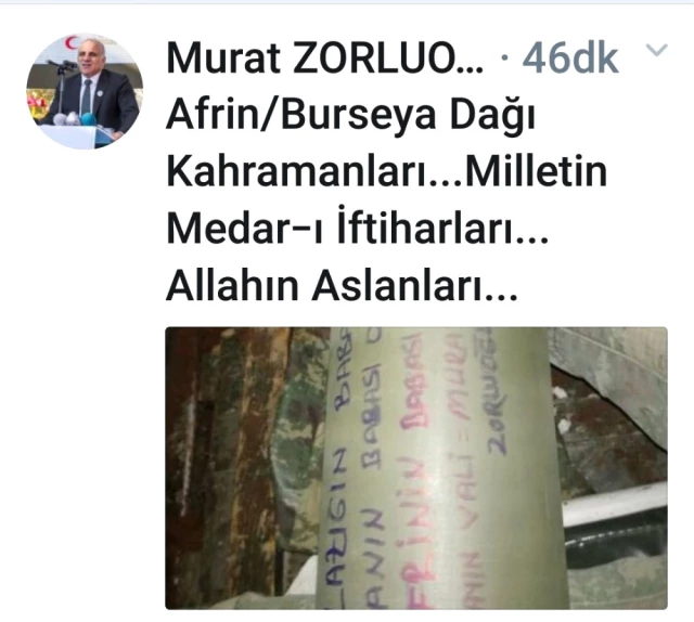 Afrin'i Teröristlere Dar Eden Mehmetçik'ten Van Valisi'ne Mesaj: Bombanın Üzerine Adını Yazdılar