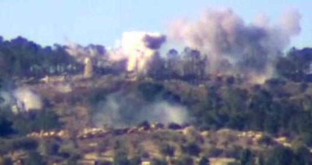 YPG'li Teröristlerin Burseya Dağı'ndaki Beton Kuleleri Bombalandı! O Anlar Kamerada