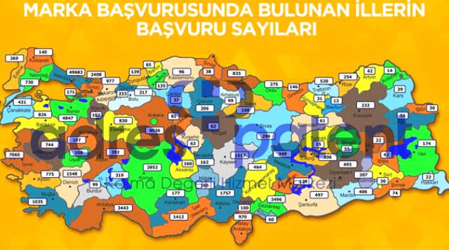 2017'de En Az Marka Başvurusu <a class='keyword-sd' href='/bayburt/' title='Bayburt'>Bayburt</a>'tan Yapıldı