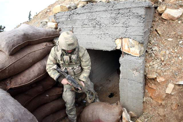 Afrin'de Teröristlerin 300 Metrelik Televizyonlu Tüneli Görüntülendi