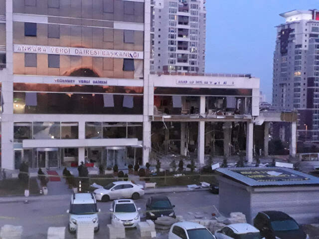 Ankara Vergi Dairesindeki Patlamanın Boyutu, Gün Ağarınca Ortaya Çıktı