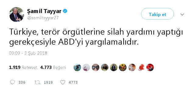 AK Partili Tayyar, PYD'ye Silah Veren ABD'ye Sert Çıktı: Türkiye Yargılamalı