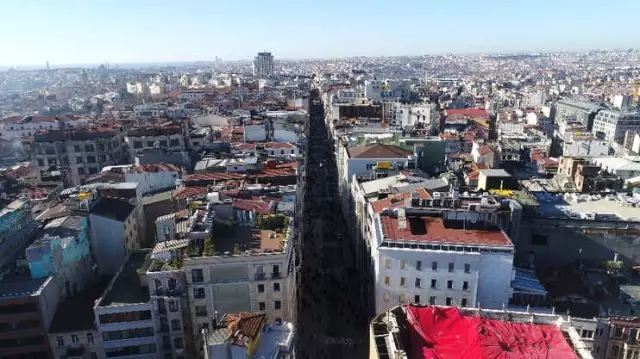 İstiklal Caddesi, Yeni Haliyle Havadan Görüntülendi