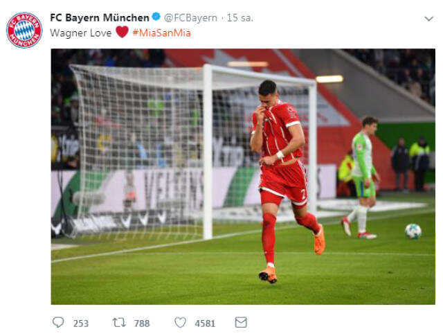Bayern Münih Beşiktaş'a 'Wagner Love' Göndermesinde Bulundu Bayern Münih Beşiktaş'a