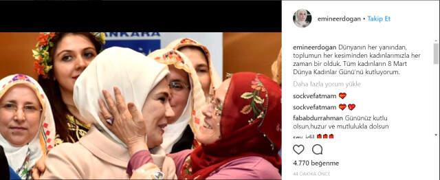 Emine Erdoğan, Instagram Hesabından İlk Paylaşımını Yaptı
