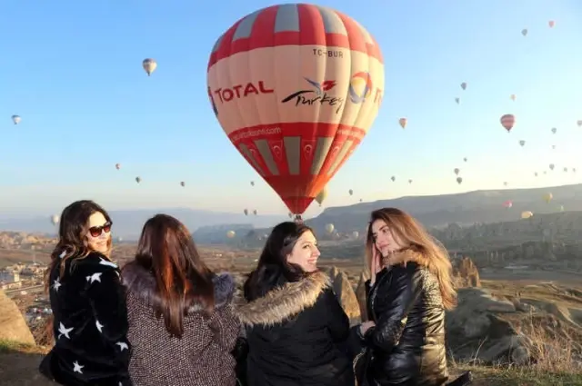 Kapadokya'da Yer Turist, Gök Balon Dolu