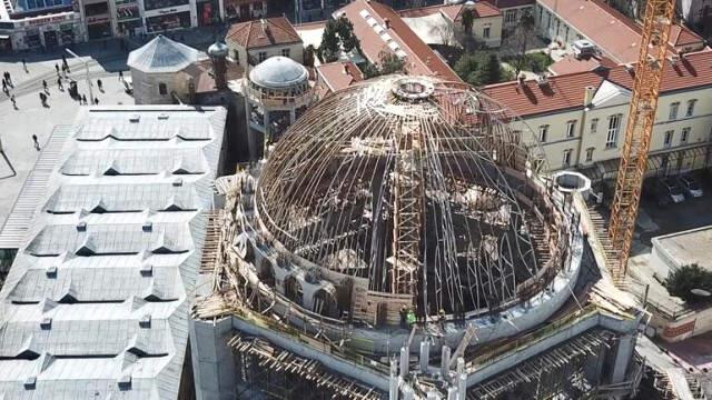 Taksim Camiinde Kaba İnşaatın Yüzde 80'i Tamamlandı! İşte Son Hali