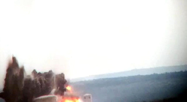 Afrin'de Teröristlerin Kulesi Savaş Uçaklarıyla Böyle İmha Edildi