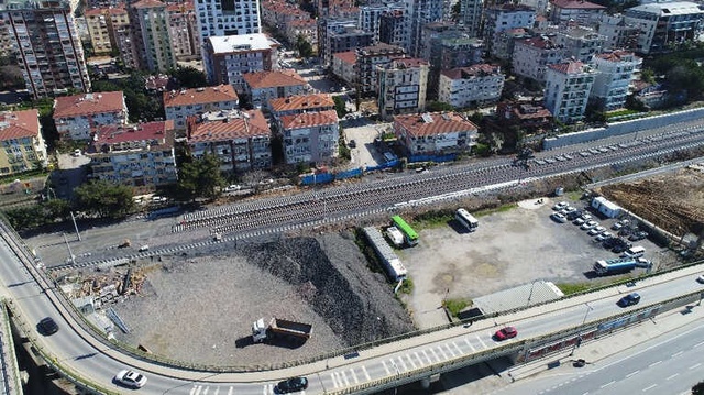 Gebze-Haydarpaşa Banliyö Hattındaki Çalışmalar Havadan Görüntülendi