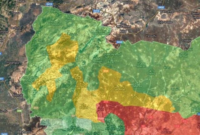Afrin'de Terör Örgütünün İşgalindeki Bölge İkiye Bölündü!