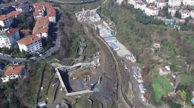 Dolmabahçe-Levazım Tüneli Çalışmaları Havadan Görüntülendi