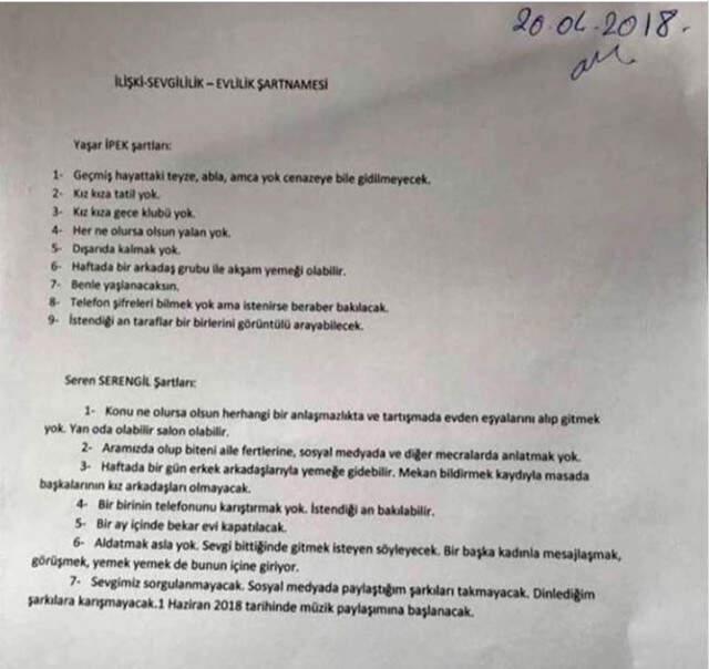 Seren Serengil ile Yaşar İpek Sözleşme İmzalayıp Barıştı! <a class='keyword-sd' href='/sosyal-medya/' title='Sosyal Medya'>Sosyal Medya</a> Yıkıldı