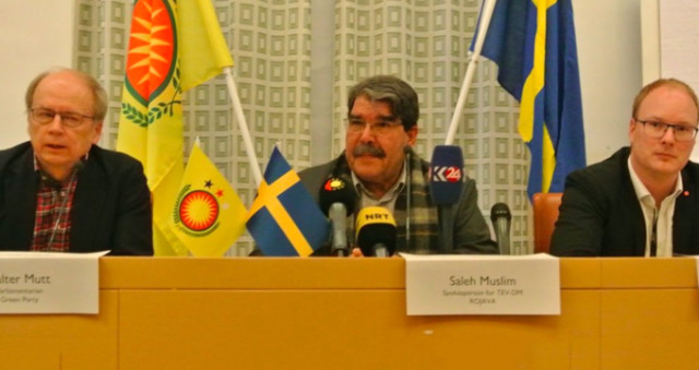 İsveç'te Skandal Toplantı! Parlamentoda Terör Flamalarıyla Salih Müslim'i Konuşturdular