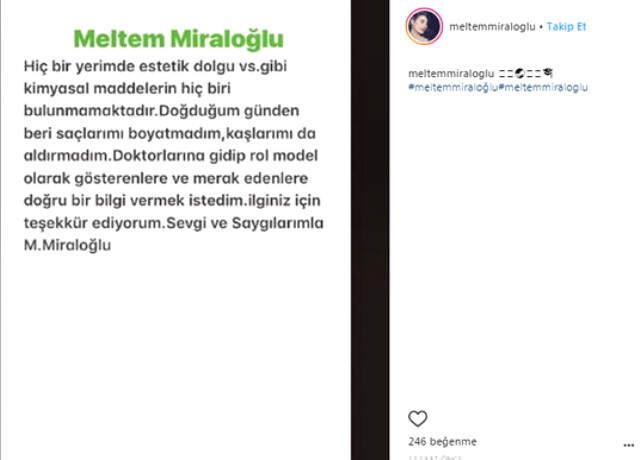Hayat Devam Ediyor'da Çocuk Gelin Rolüyle Ünlenen Meltem Miraloğlu, Estetik İddialarına Yanıt Verdi