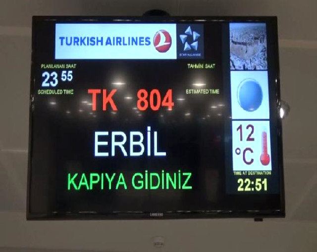 Türkiye'den Erbil'e 6 Ay Sonra İlk Direkt Uçuşlar Başladı