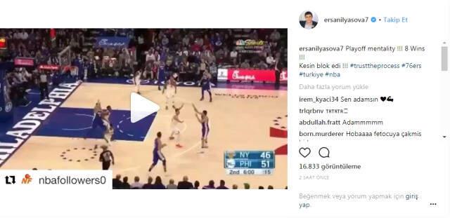 Ersan İlyasova'dan Blok Sonrası Enes Kanter'e Gönderme