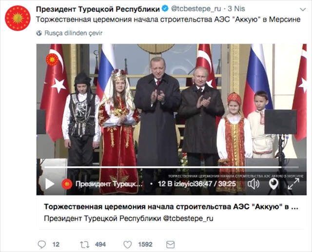 Cumhurbaşkanlığı Rusca Twitter Yayınına Başladı, İlk Gün 70 Bin Kişi Takip Etti Cumhurbaşkanlığı Rusca Twitter Yayınına Başladı, İlk Gün 70 Bin Kişi Takip Etti