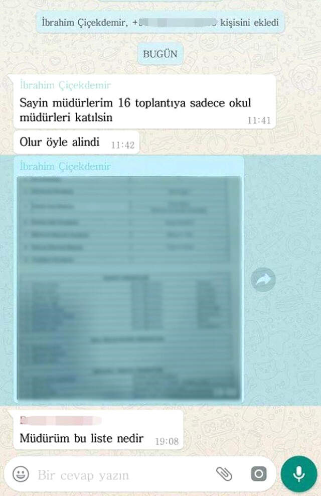 Temmuz Ayındaki Atamanın Listesini WhatsApp'tan Paylaşan Müdüre Tepki Yağdı