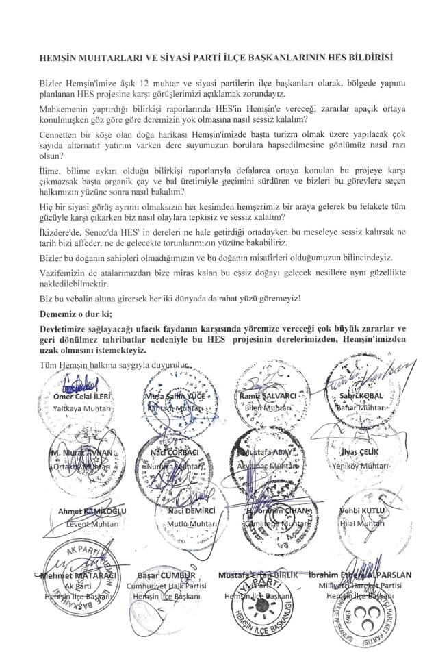 AK Parti, CHP, MHP ve İyi Parti Birleşti, Doğa İçin Ortak Bildiri İmzalandı